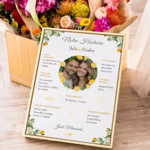 Affiche mariage thème citron