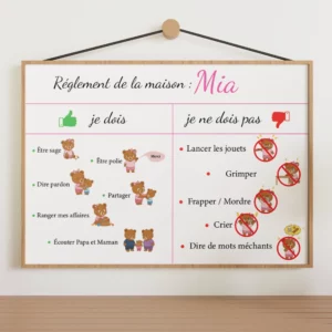 Règlement maison enfant