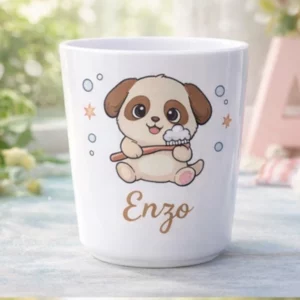 Gobelet dent motif chien