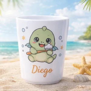 Gobelet dent motif dinos