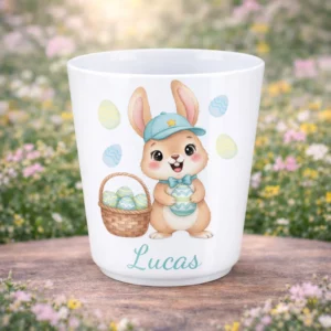 Gobelet thème Pâques lapin garçon
