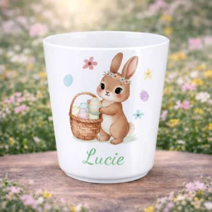 Gobelet thème Pâques lapin fille