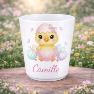 Gobelet thème Pâques Poussin fille
