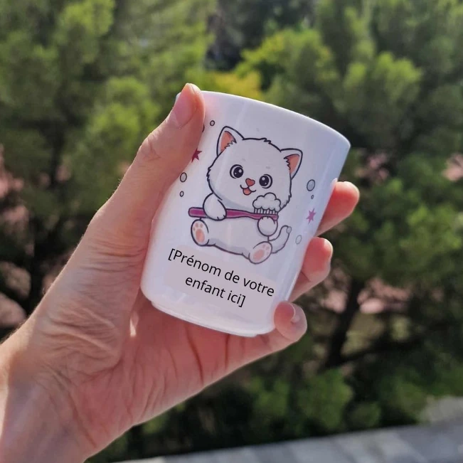 gobelet personnaliser enfant chat